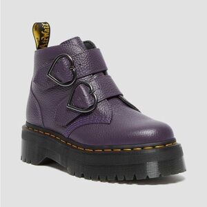 SOLD Dr. Marten Devon Heart Leather Platform Boot